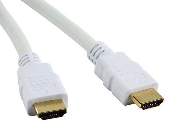 Reekin HDMI High Speed with Ethernet Kaapeli, 3.0m, valkoinen Reekin HDMI High Speed with Ethernet Kaapeli, 3.0m, valkoinen
